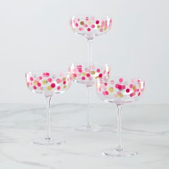 Lenox Premium It's Raining Confetti Coupe Glasses, Set of 4