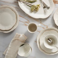 Alternative view of Lenox Premium French Perle White 12-Piece Dinnerware Set