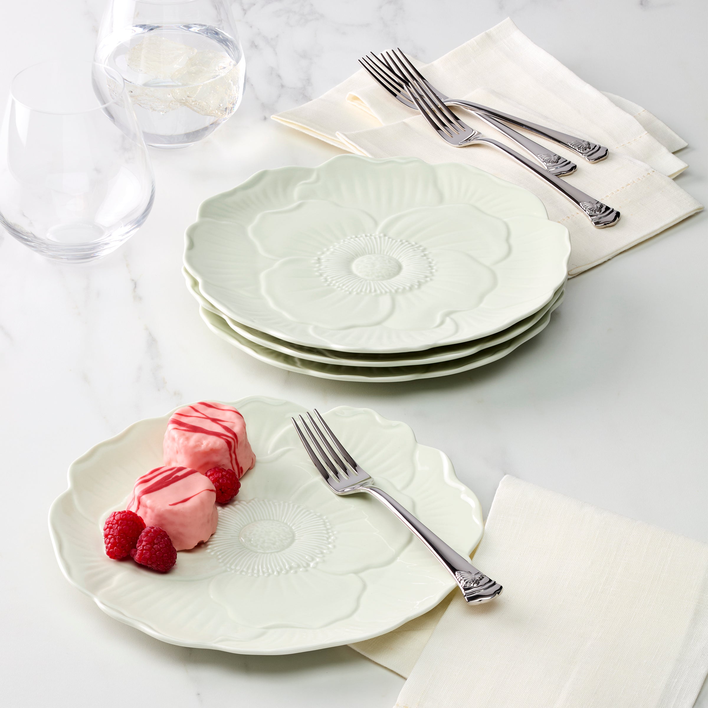 Lenox Premium Butterfly Meadow Floral Green Accent Plates, Set of 4 - Image 12