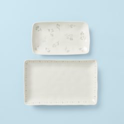 Alternative view of Lenox Premium Oyster Bay 2-Piece Nesting Serving Platters