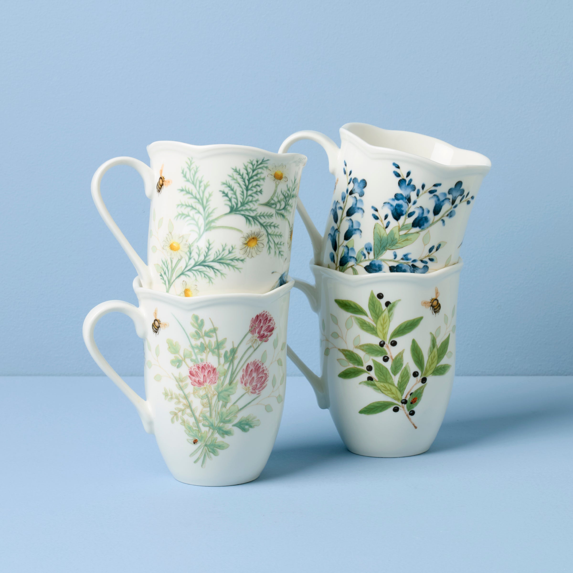 Lenox Premium Butterfly Meadow Herbs Mugs, Set of 4 - Image 2