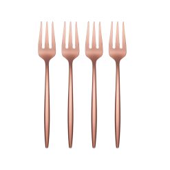 Lenox Premium Gaze Copper Mirror Cocktail Forks, Set of 4