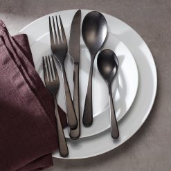 Alternative view of Lenox Premium Kenbrook Black Vintage 20-Piece Flatware Set