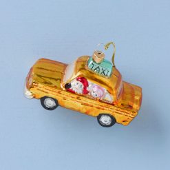 Lenox Premium Retro Blown Glass Taxi Ornament