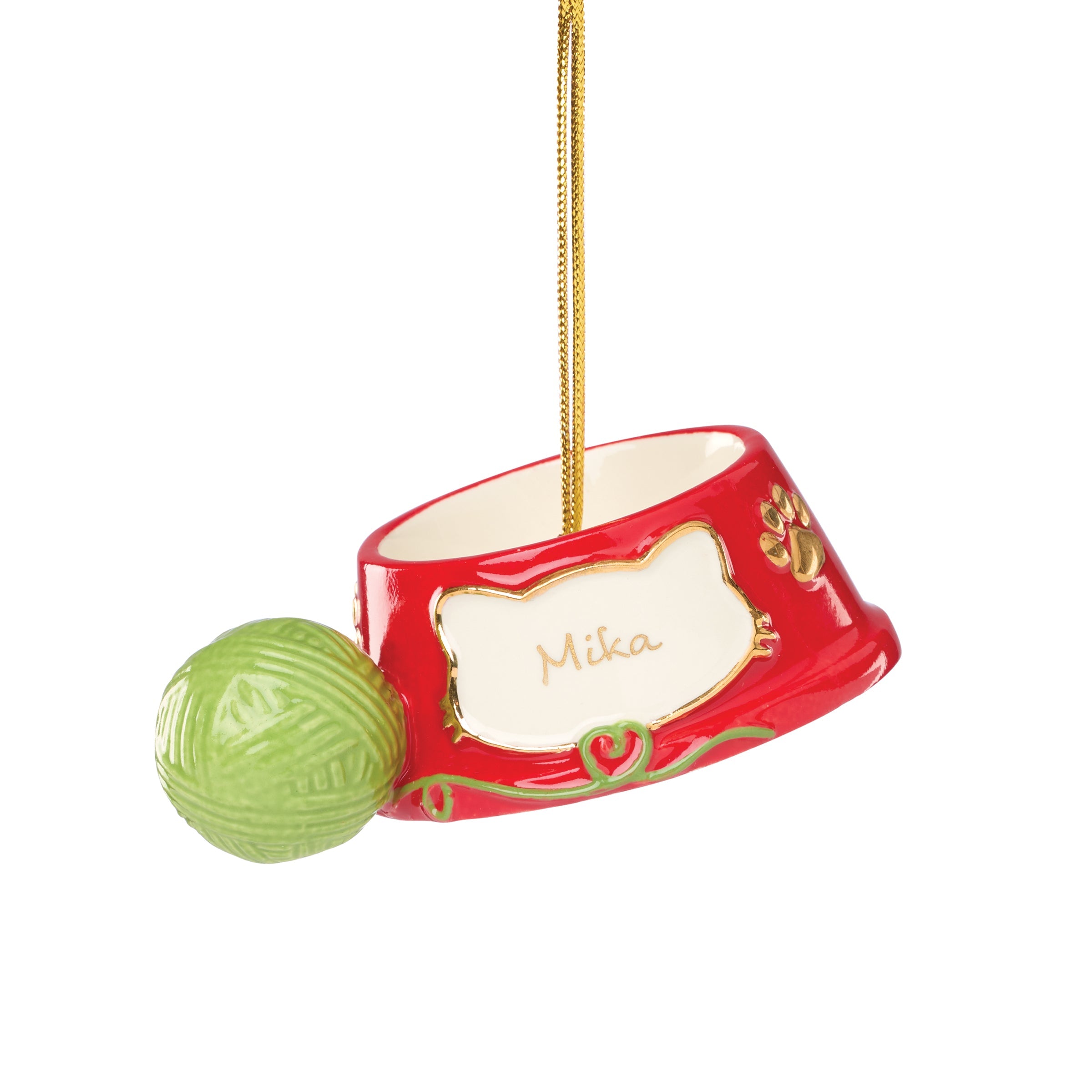 Lenox Premium Personalized Cat Bowl Ornament - Image 3