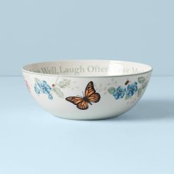 Alternative view of Lenox Premium Butterfly Meadow Large Sentiment Serving Bowl