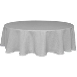 Lenox Premium French Perle Solid Dove Grey 70x70 Round Tablecloth