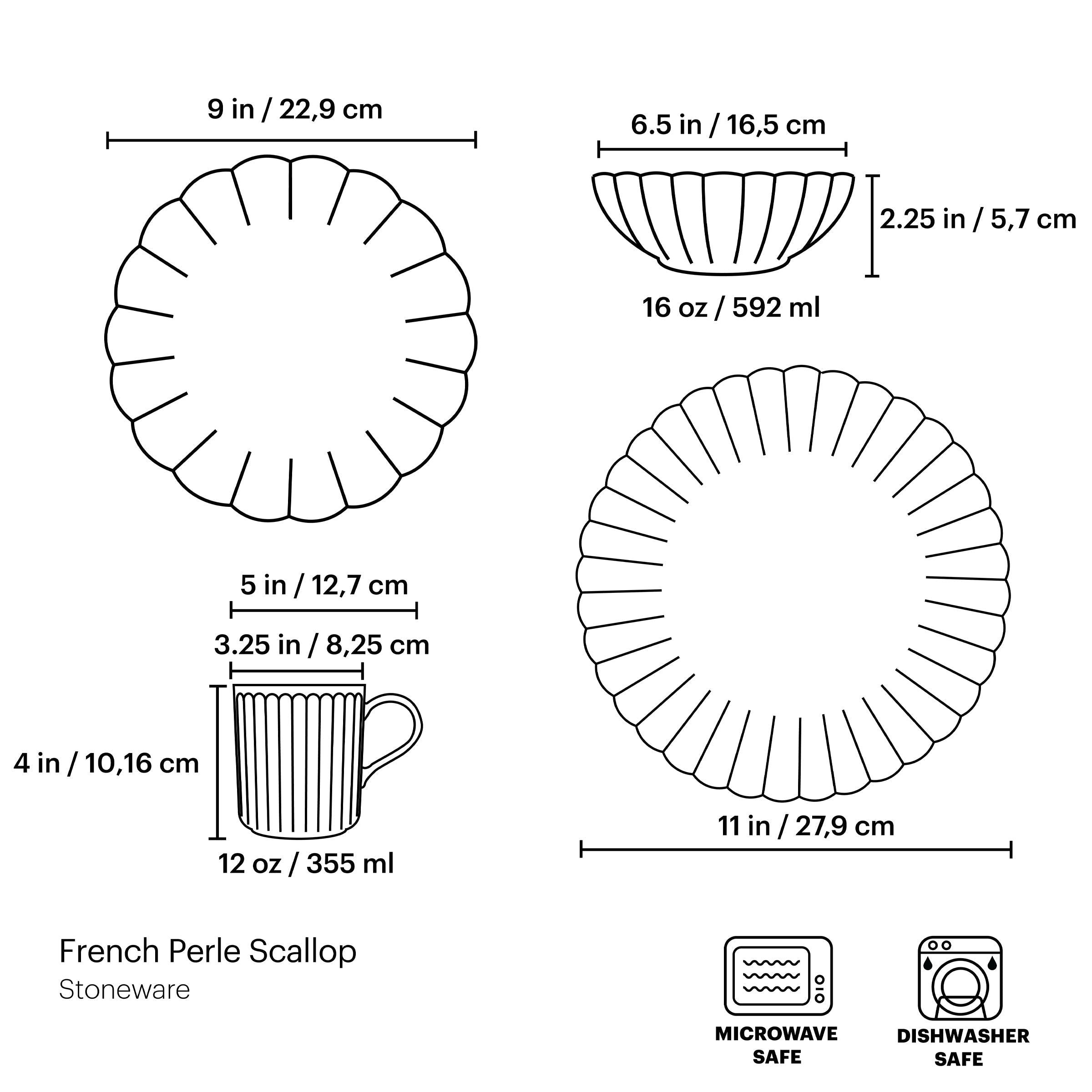 Lenox Premium French Perle Scallop White 4-Piece Place Setting - Image 17