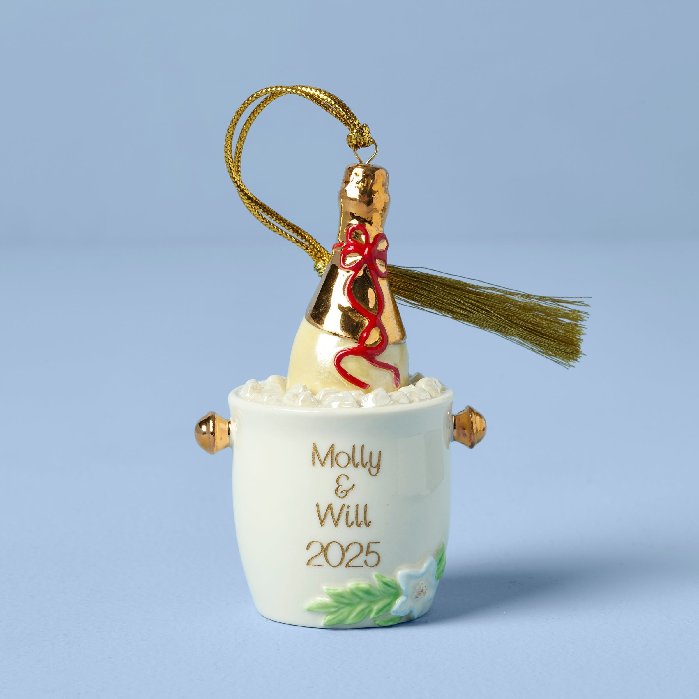 Lenox Premium Personalized Champagne Bucket Ornament
