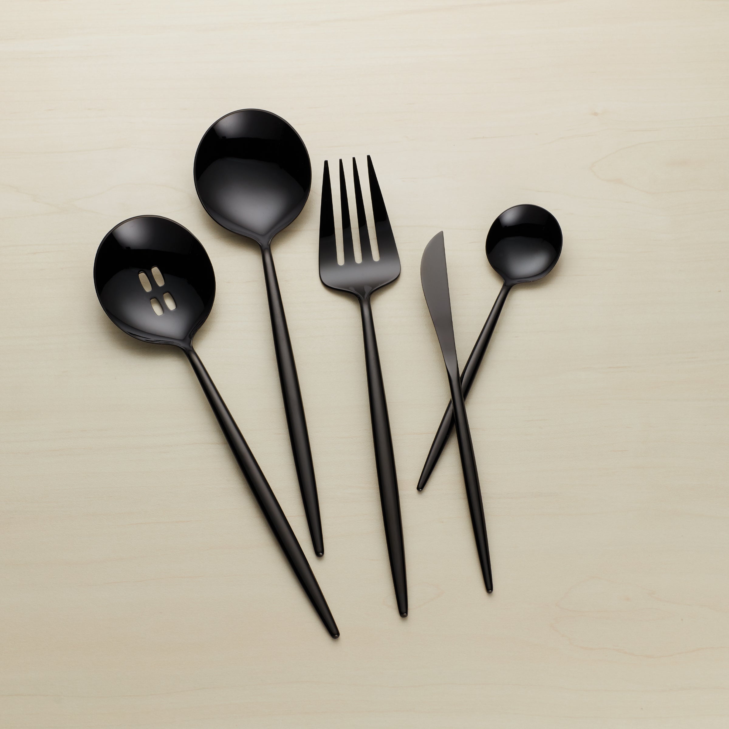 Lenox Premium Zephyr Black Mirror 45-Piece Flatware Set - Image 7