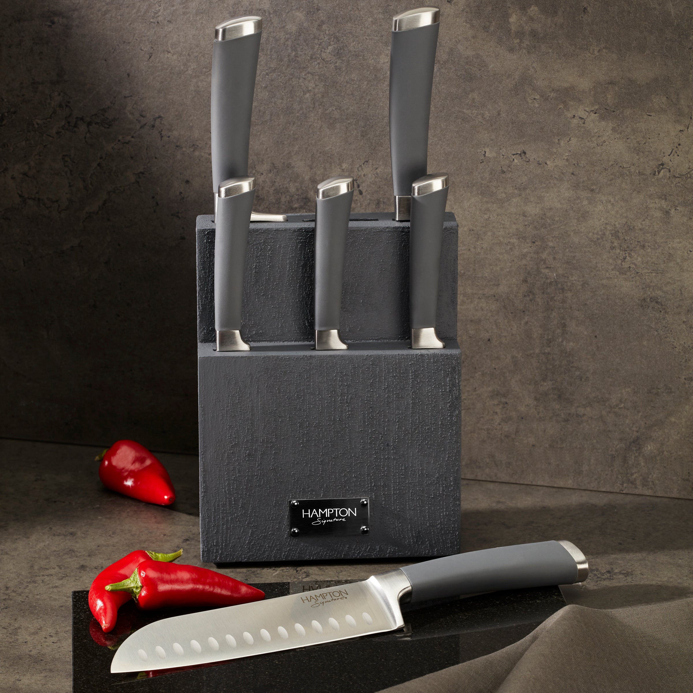 Lenox Premium Beton 7-Piece Cutlery Block Set - Image 3
