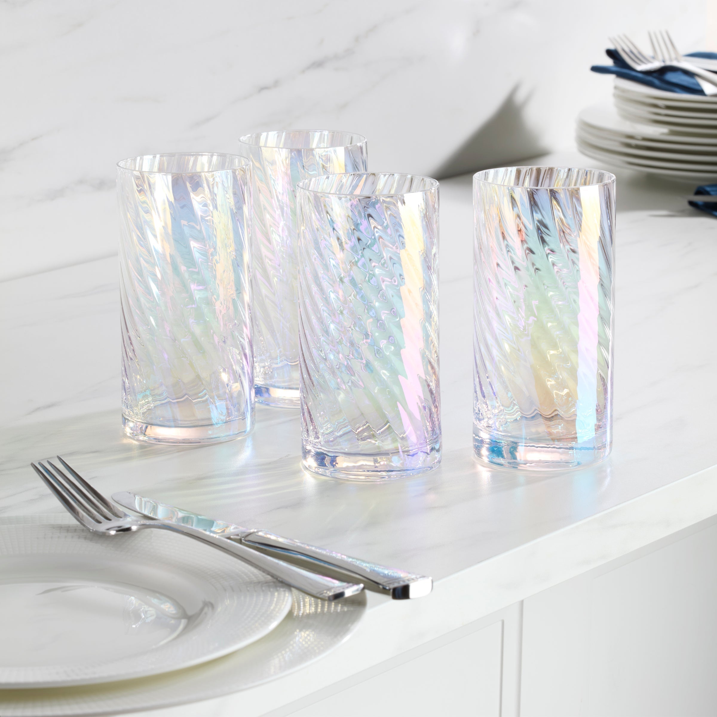 Lenox Premium Tuscany Classics Iridescent Highball Glasses, Set of 4 - Image 4