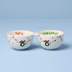 Lenox Premium Merry Grinchmas Naughty or Nice Double Dip Bowl