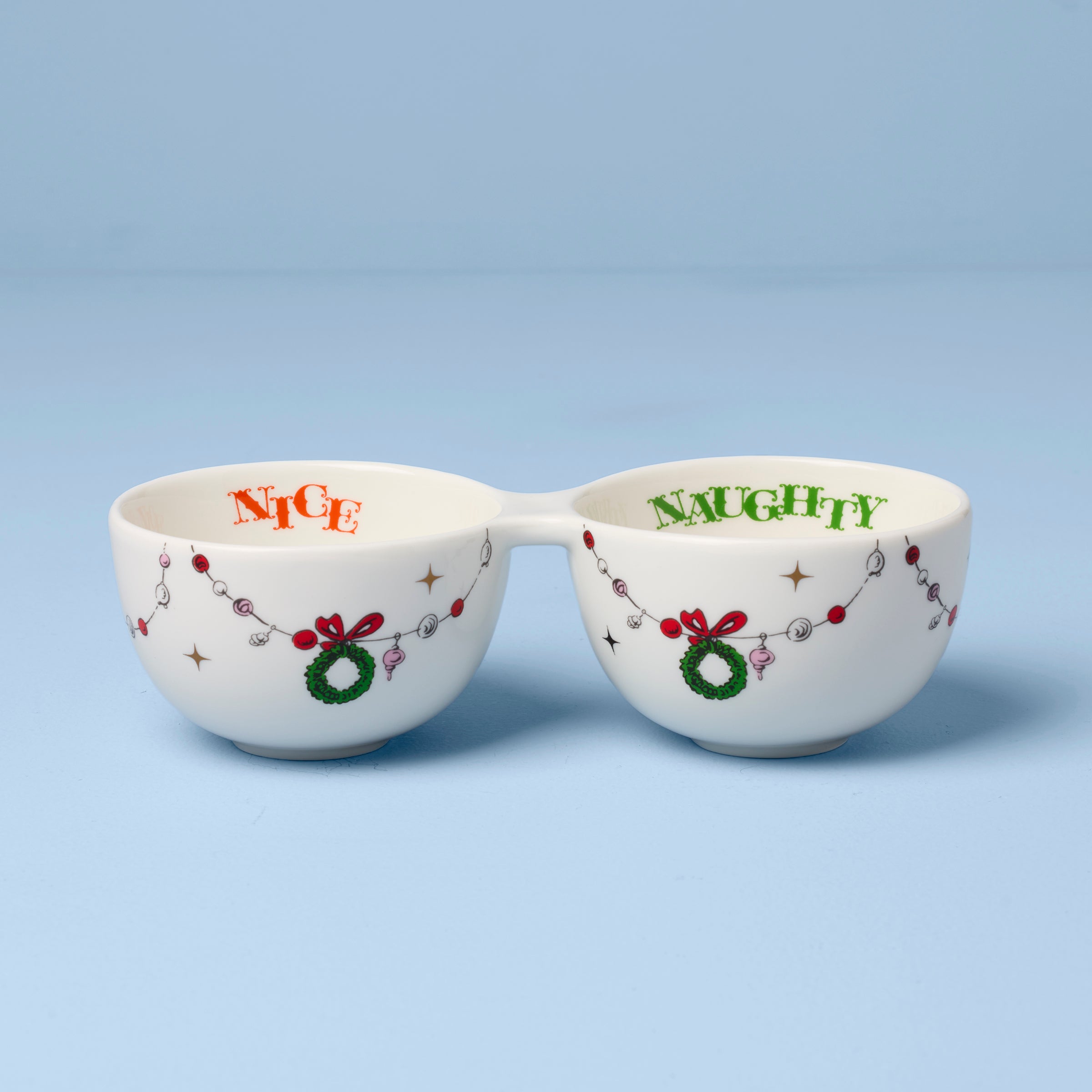 Lenox Premium Merry Grinchmas Naughty or Nice Double Dip Bowl