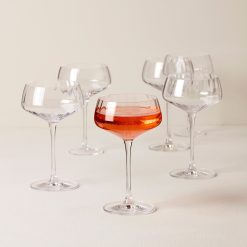 Alternative view of Lenox Premium Tuscany Classics Angled Optic Coupe Glasses, Set of 6