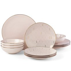 Lenox Premium Trianna Blush 12-Piece Dinnerware Set