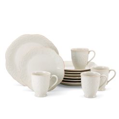 Lenox Premium French Perle White 12-Piece Dinnerware Set
