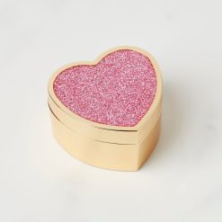 Lenox Premium Sitting Pretty Pink Glitter Heart Box