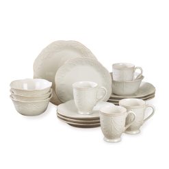 Lenox Premium French Perle White 16-Piece Dinnerware Set