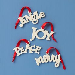 Lenox Premium Sentiment Charm Ornaments, Set of 4