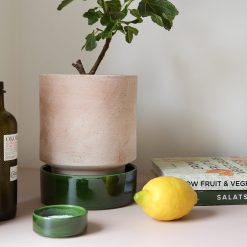 Alternative view of Lenox Premium Hoff Raw Rosa & Glazed Emerald Green 14cm Pot with Saucer