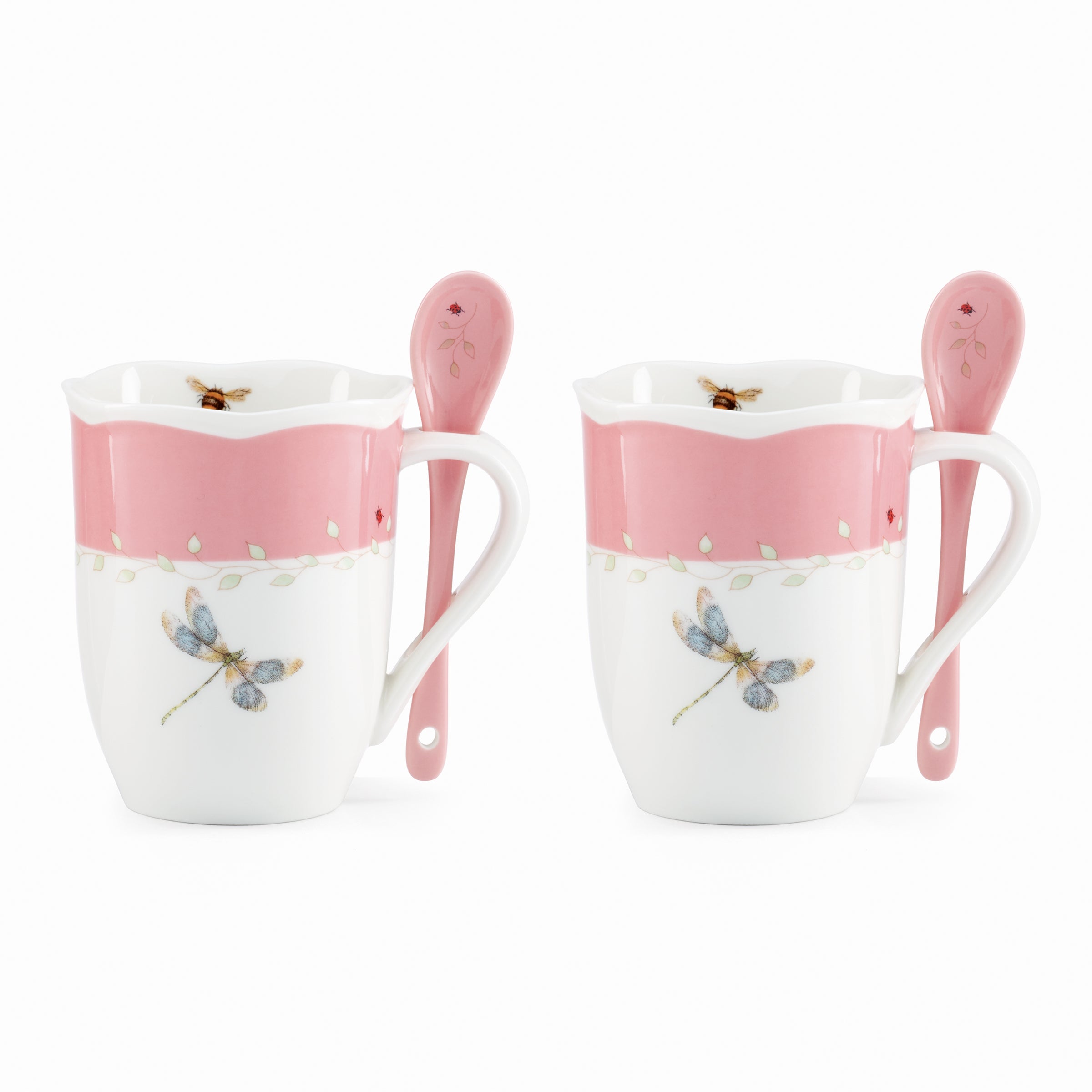 Lenox Premium Butterfly Meadow Color Mugs with Spoons, Set of 8 - Image 9