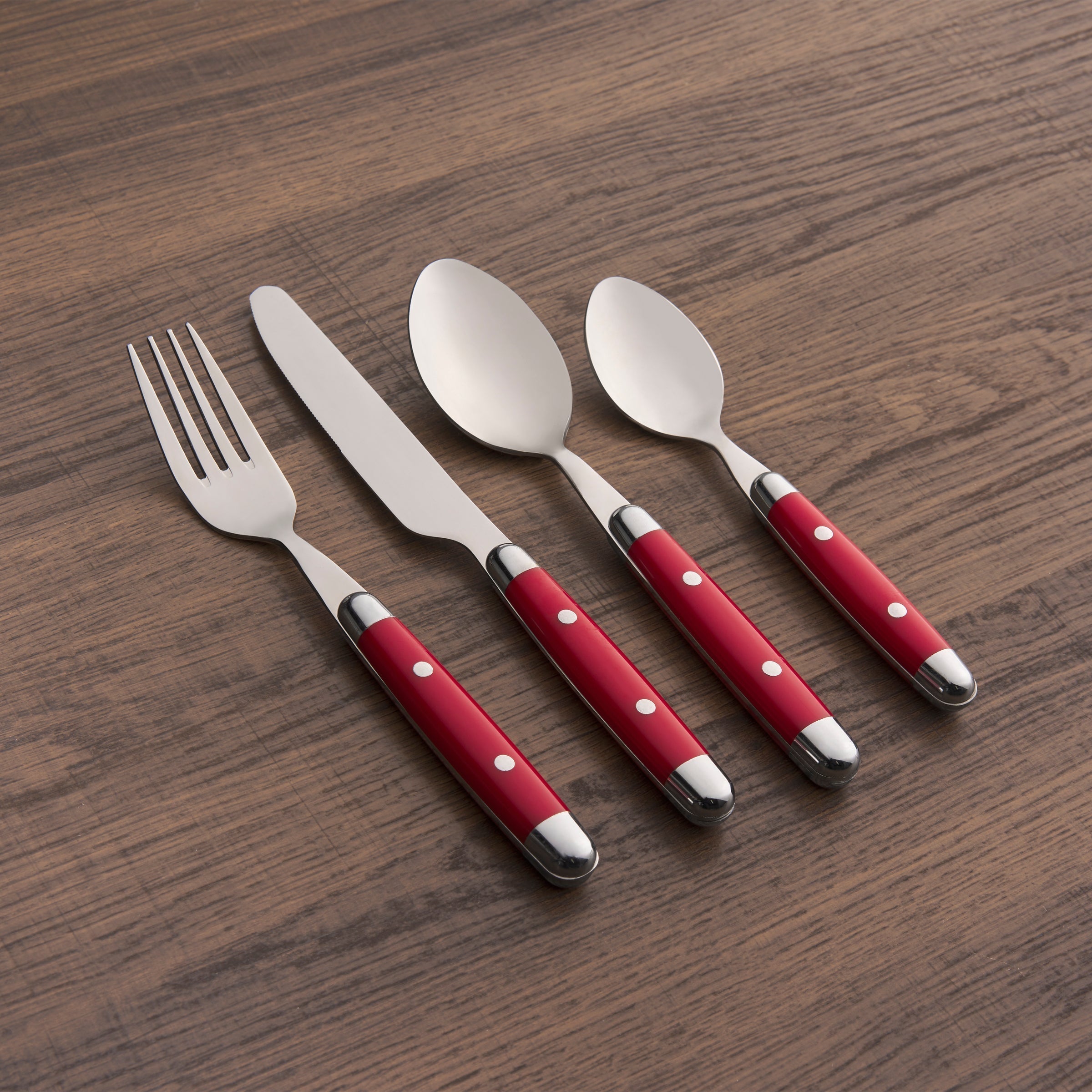 Lenox Premium Jubilee Red 16-Piece Flatware Set - Image 3