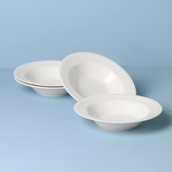 Lenox Premium Tin Can Alley Rimmed Soup Bowls, Set of 4