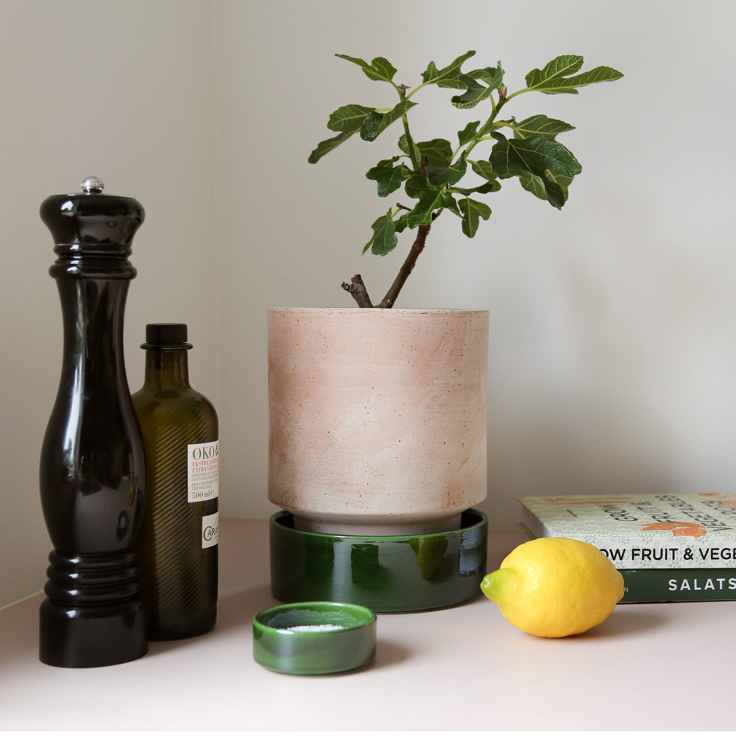 Lenox Premium Hoff Raw Rosa & Glazed Emerald Green 8cm Pots, Set of 2 - Image 3