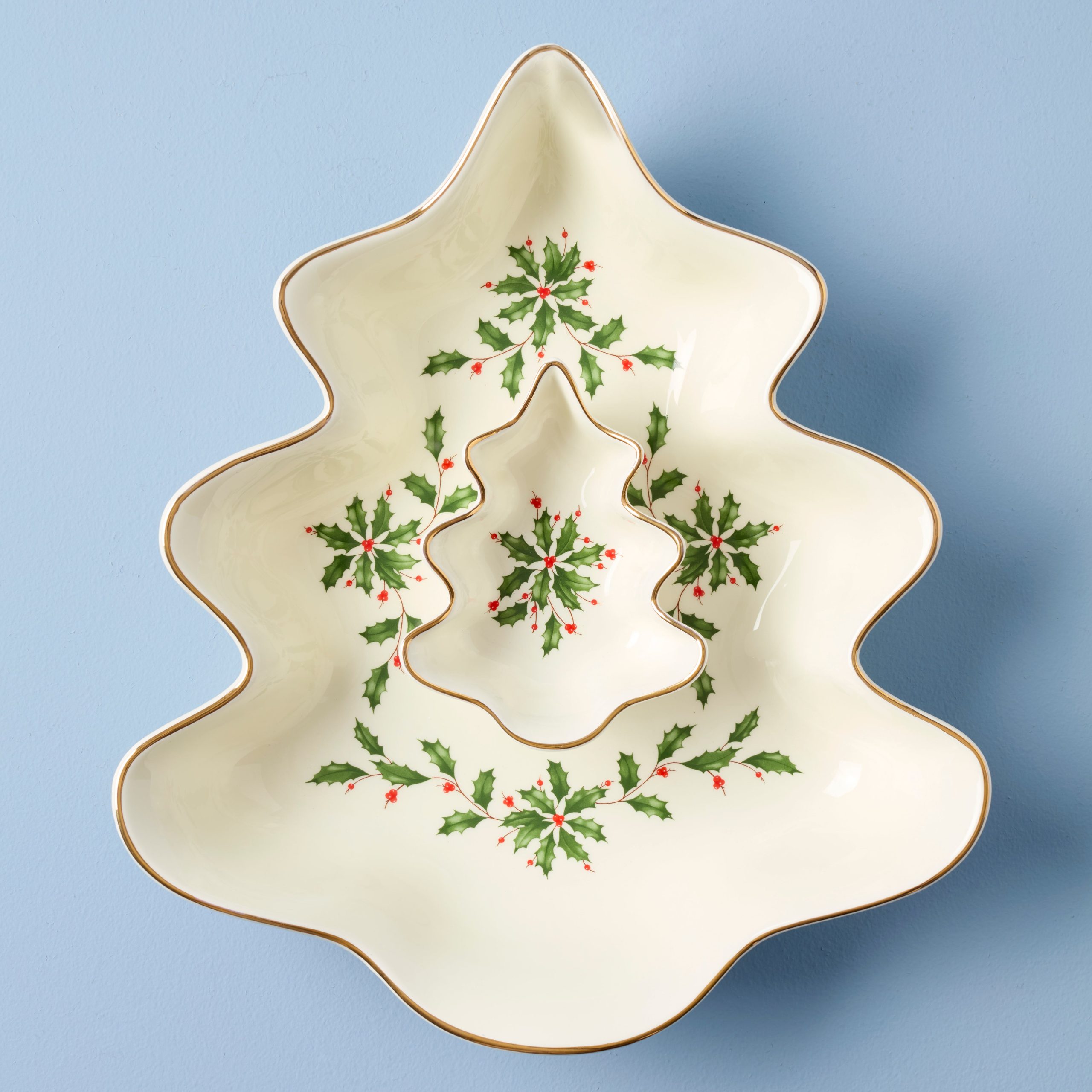 Lenox Premium Holiday Tree Chip & Dip Set