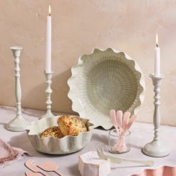 Alternative view of Lenox Premium Nera Light Green Medium Candle Holder