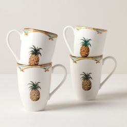 Lenox Premium British Colonial Bamboo Mugs, Set of 4