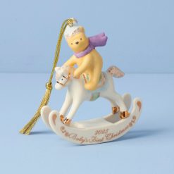 Lenox Premium 2026 Winnie The Pooh Baby's 1st Christmas Ornament