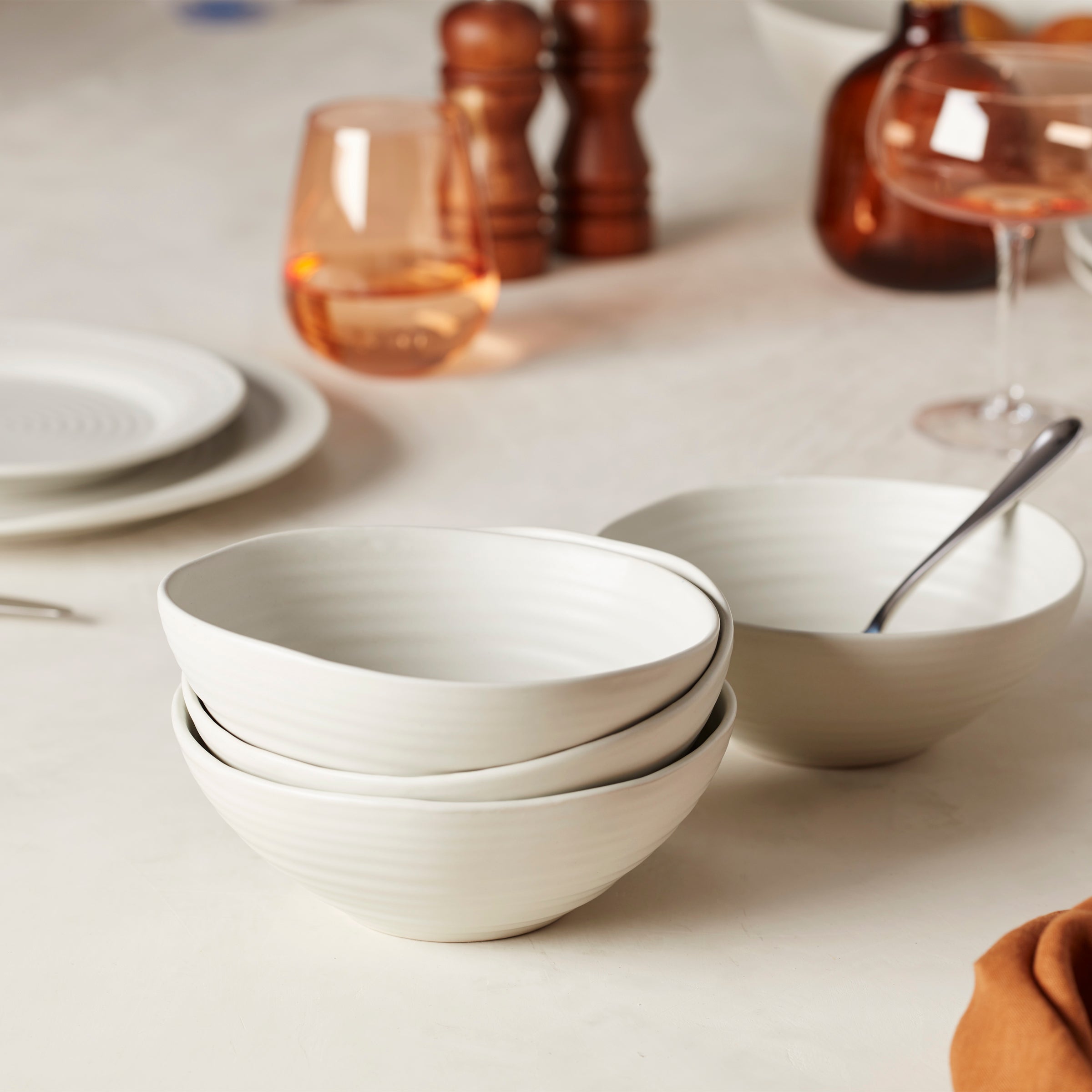 Lenox Premium Ridge White 12-Piece Dinnerware Set - Image 15