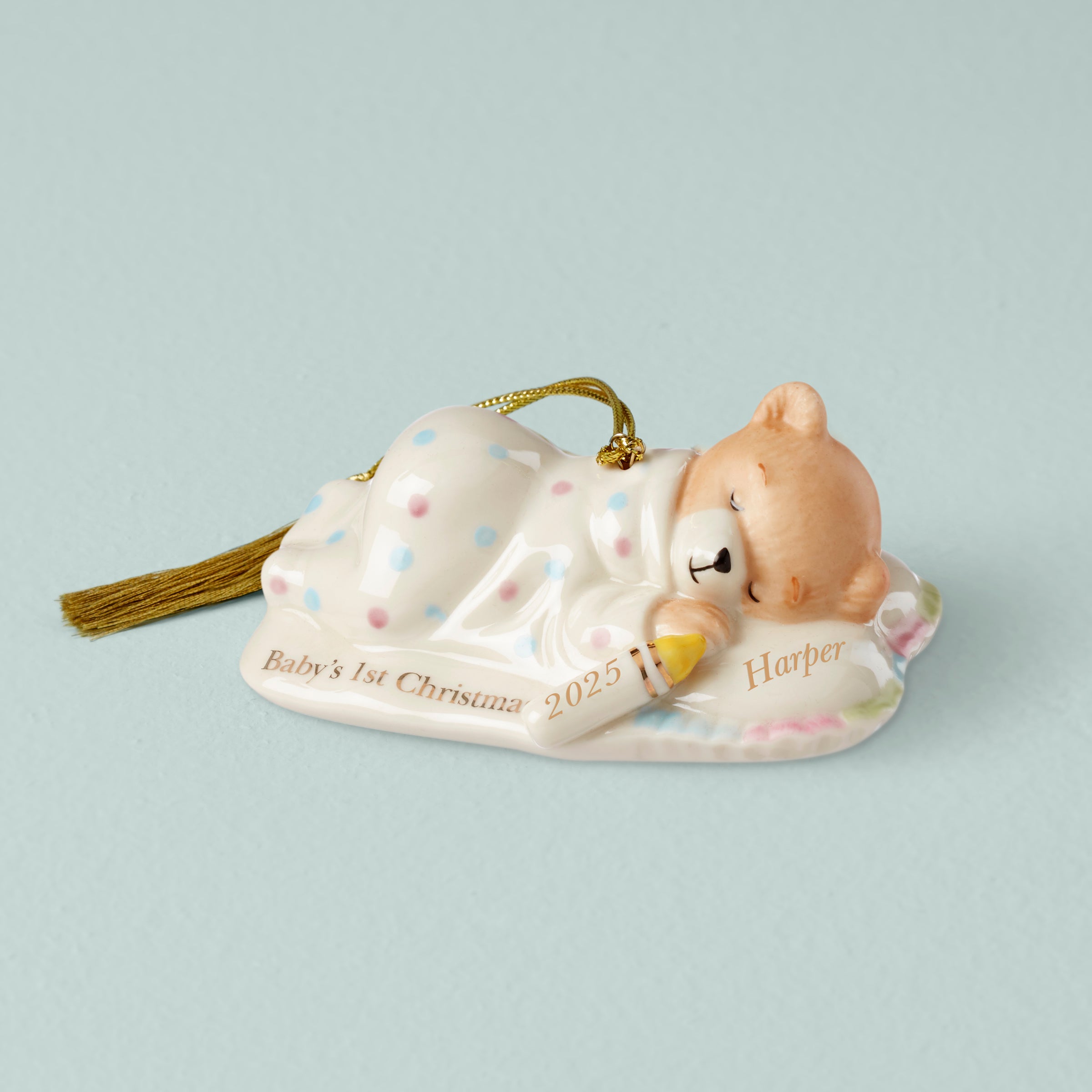 Lenox Premium Personalized Baby's Teddy Bear Ornament