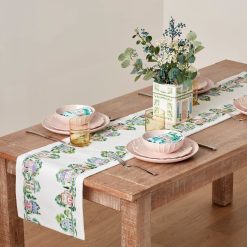 Lenox Premium Lenox Spice Village Print Embroidered 14x70 Table Runner