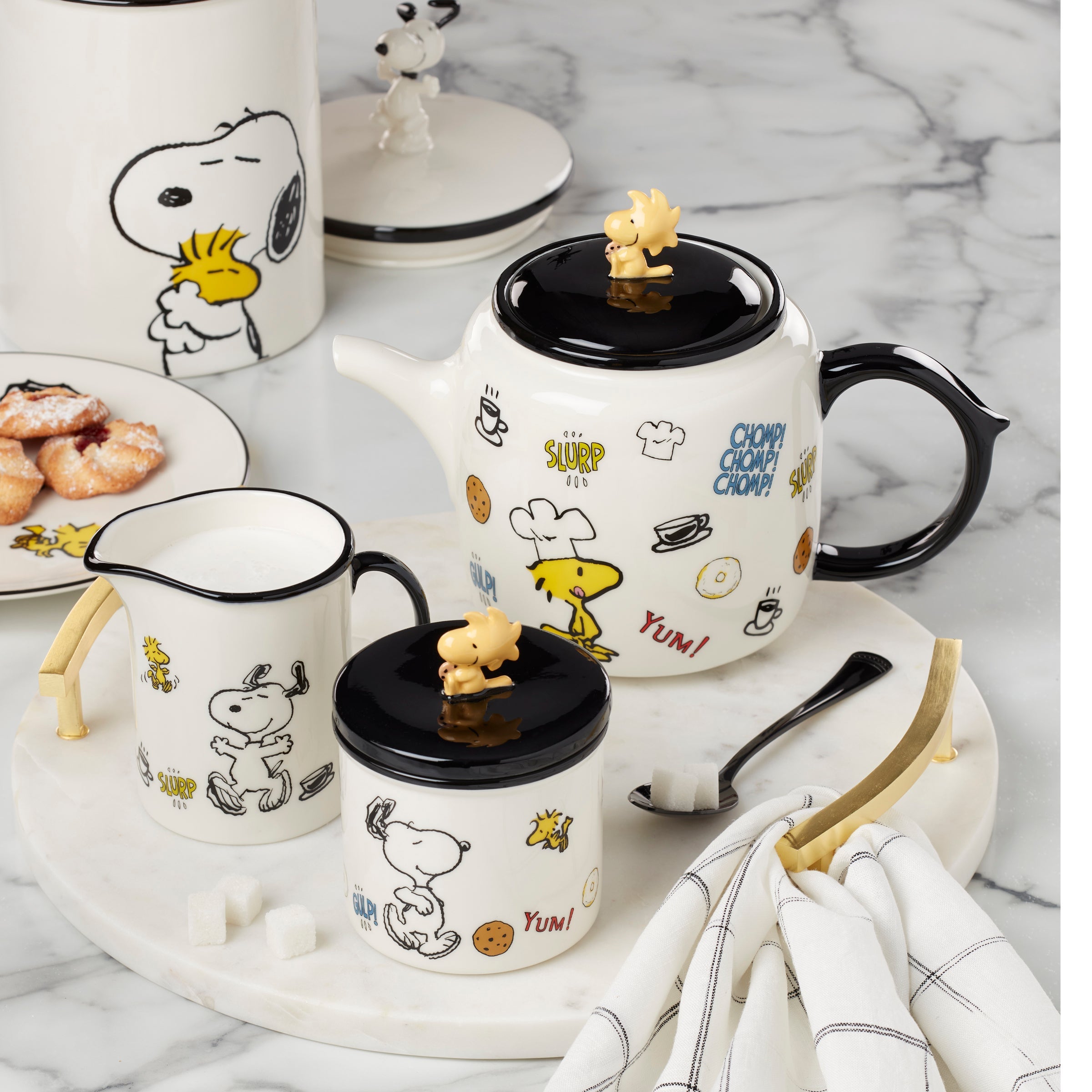 Lenox Premium Chef Snoopy Sugar & Creamer 2-Piece Set - Image 3