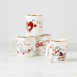 Alternative view of Lenox Premium Snoopy Valentine's Day Mugs, Set of 4