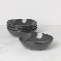 Lenox Premium Organic Shades Gray Pasta Bowls, Set of 4