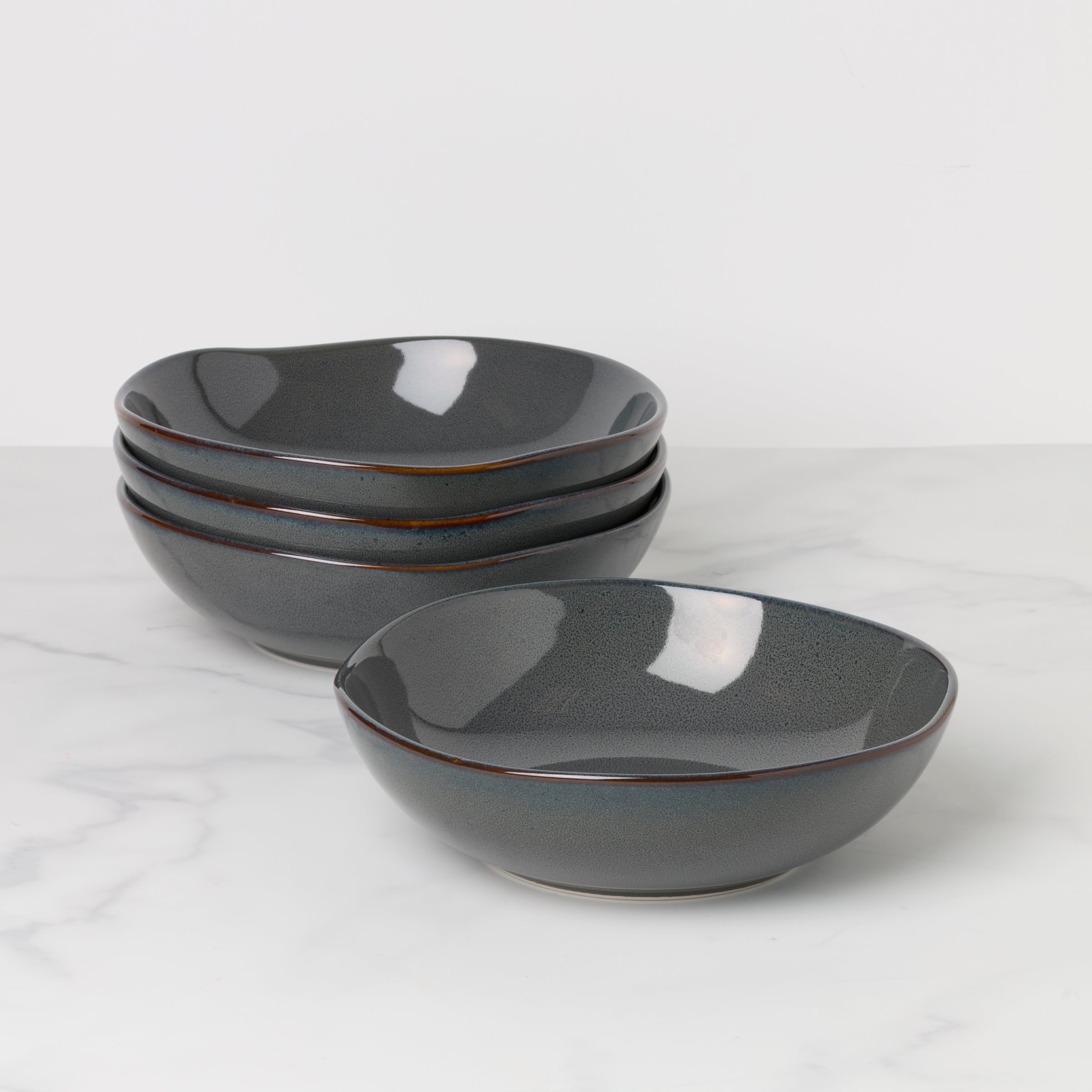 Lenox Premium Organic Shades Gray Pasta Bowls, Set of 4