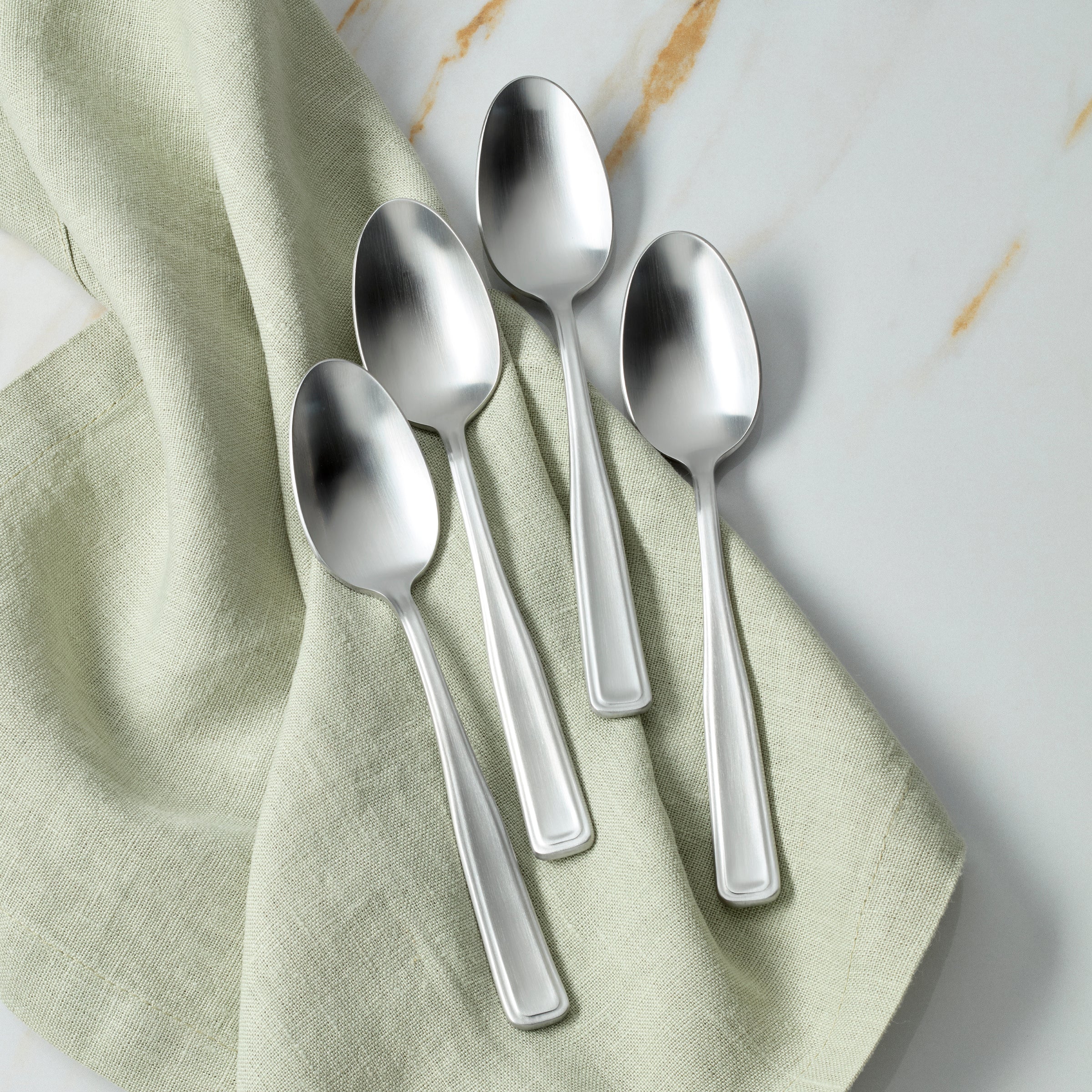 Lenox Premium Reid Satin Dinner Spoons, Set of 4 - Image 2