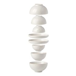 Alternative view of Lenox Premium French Perle Luna 8-Piece Nesting Dinnerware Set