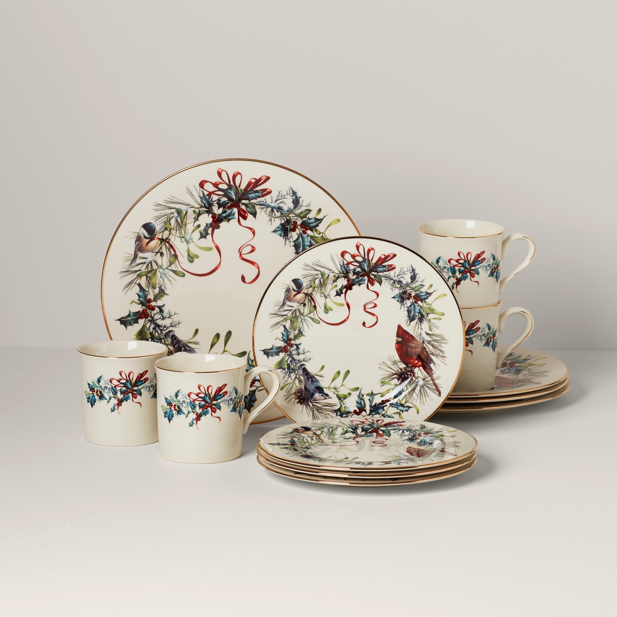 Lenox Premium Winter Greetings 12-Piece Dinnerware Set