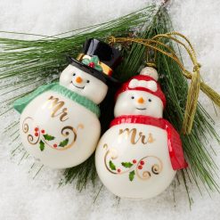 Alternative view of Lenox Premium Mr & Mrs Snowman Ornaments