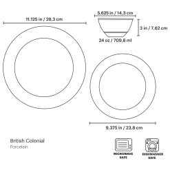 Alternative view of Lenox Premium British Colonial Tradewind 12-Piece Dinnerware Set