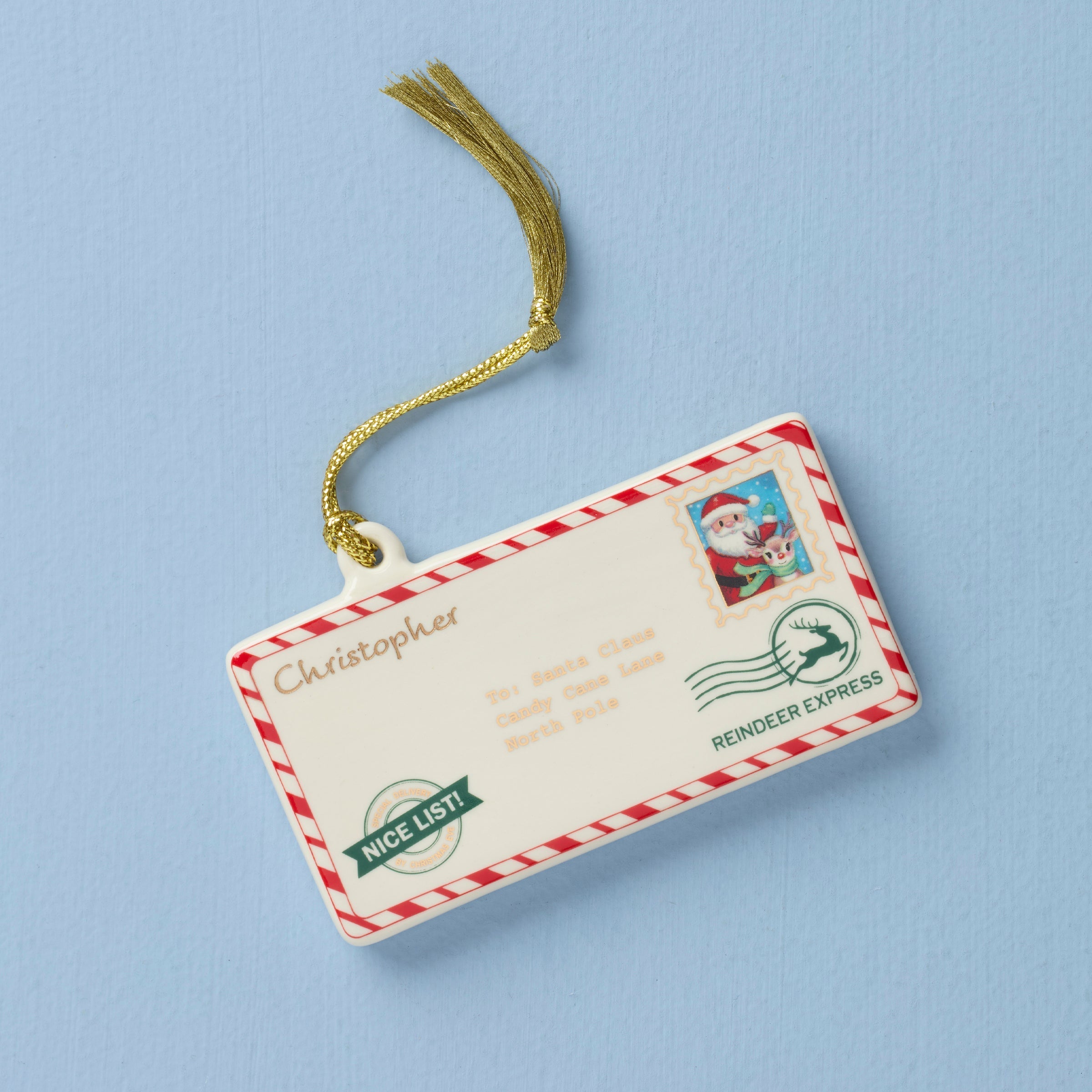 Lenox Premium Personalized Letters to Santa Ornament