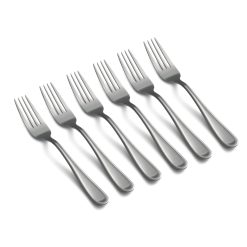 Lenox Premium Malibu Satin Dinner Fors, Set of 6