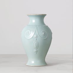 Lenox Premium French Perle Ice Blue Bouquet Vase
