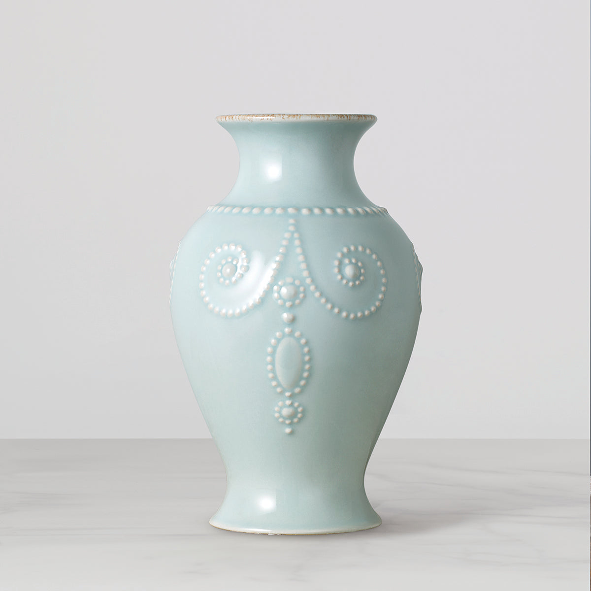 Lenox Premium French Perle Ice Blue Bouquet Vase