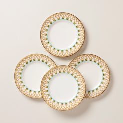 Lenox Premium British Colonial Bamboo Accent Plates, Set of 4
